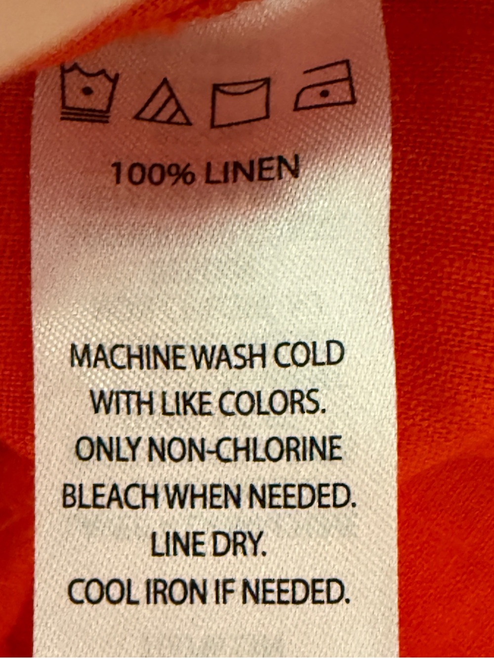 Saks Fifth Avenue 100% Linen Tank Tiered Hem Detail Sunset Orange Size Small - Picture 5 of 8